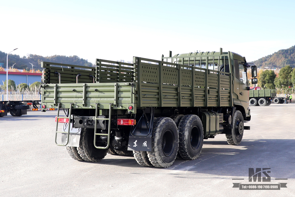 รถบรรทุกออฟโรด 6x4 Dongfeng_210 แรงม้า Flathead Row Half Cab การปรับเปลี่ยนรถบรรทุกขนส่ง_Dongfeng Cargo Truck ส่งออกยานพาหนะพิเศษ