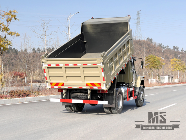 รถขับเคลื่อนสี่ล้อ 170hp Dump Truck_Dongfeng 4*4 Camel Grey Tipper Truck Pointed Head Single Row Mining Trucks For Sale_Export Special Vehicle