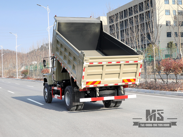 รถขับเคลื่อนสี่ล้อ 170hp Dump Truck_Dongfeng 4*4 Camel Grey Tipper Truck Pointed Head Single Row Mining Trucks For Sale_Export Special Vehicle