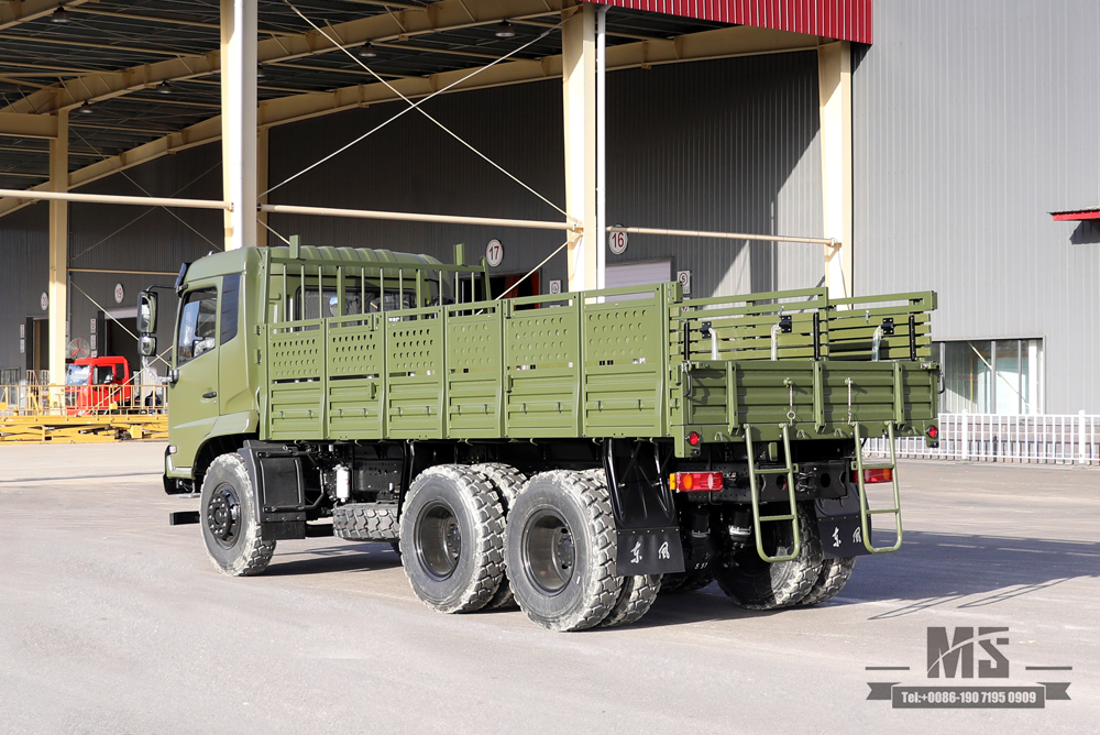 รถบรรทุกออฟโรด 6x4 Dongfeng_210 แรงม้า Flathead Row Half Cab การปรับเปลี่ยนรถบรรทุกขนส่ง_Dongfeng Cargo Truck ส่งออกยานพาหนะพิเศษ