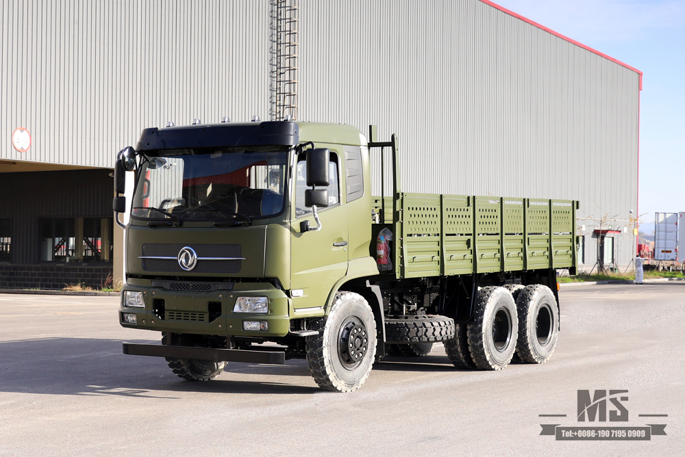 รถบรรทุกออฟโรด 6x4 Dongfeng_210 แรงม้า Flathead Row Half Cab การปรับเปลี่ยนรถบรรทุกขนส่ง_Dongfeng Cargo Truck ส่งออกยานพาหนะพิเศษ