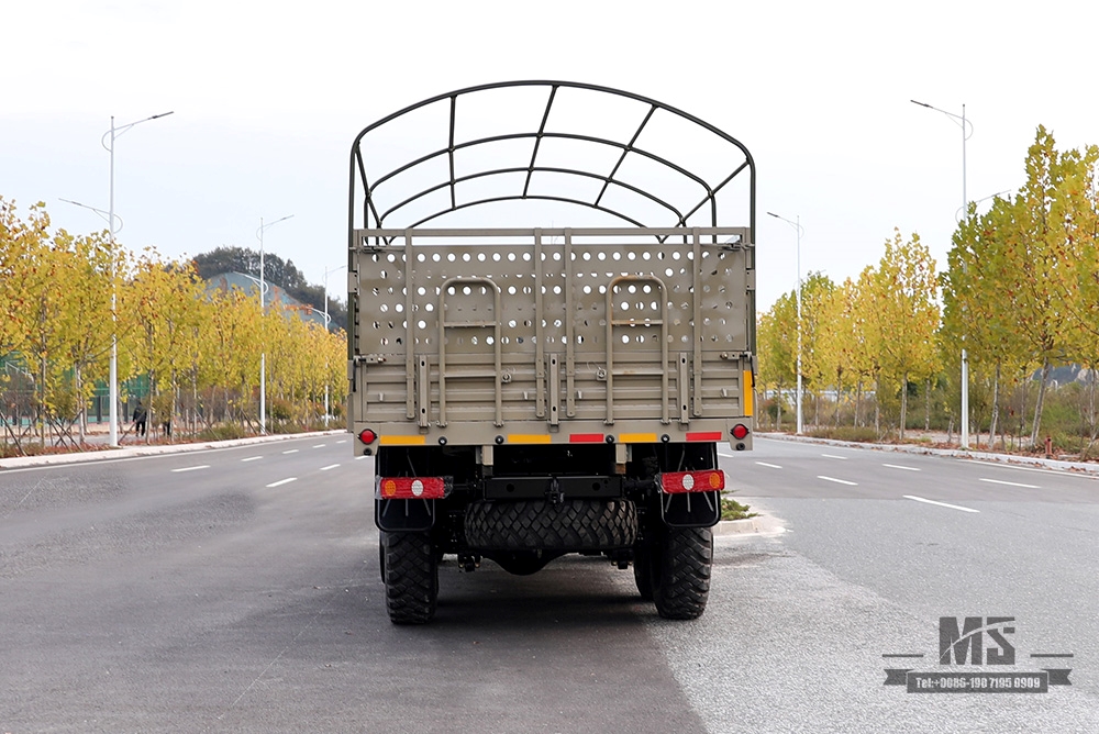 Dongfeng รถขับเคลื่อนหกล้อ EQ2100 Truck_ 6 × 6 190hp 3.5TDongfeng Long Head Single Row High Cargo Box พร้อมเสาผ้าใบกันน้ำ Truck_AWD ส่งออกรถบรรทุกพิเศษ