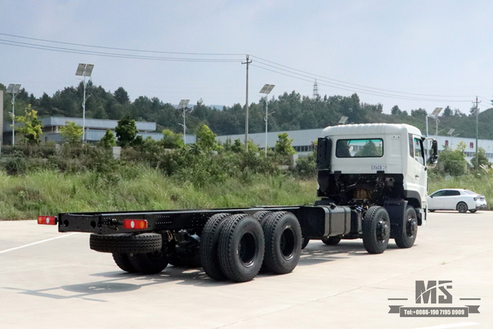 Dongfeng 8*4 แชสซีรถบรรทุกพิเศษ_30 ตันสี่เพลา Dongfeng Heavy-duty Commercial Vehicle Chassis_Export การปรับแต่งและดัดแปลงแชสซีวัตถุประสงค์พิเศษ