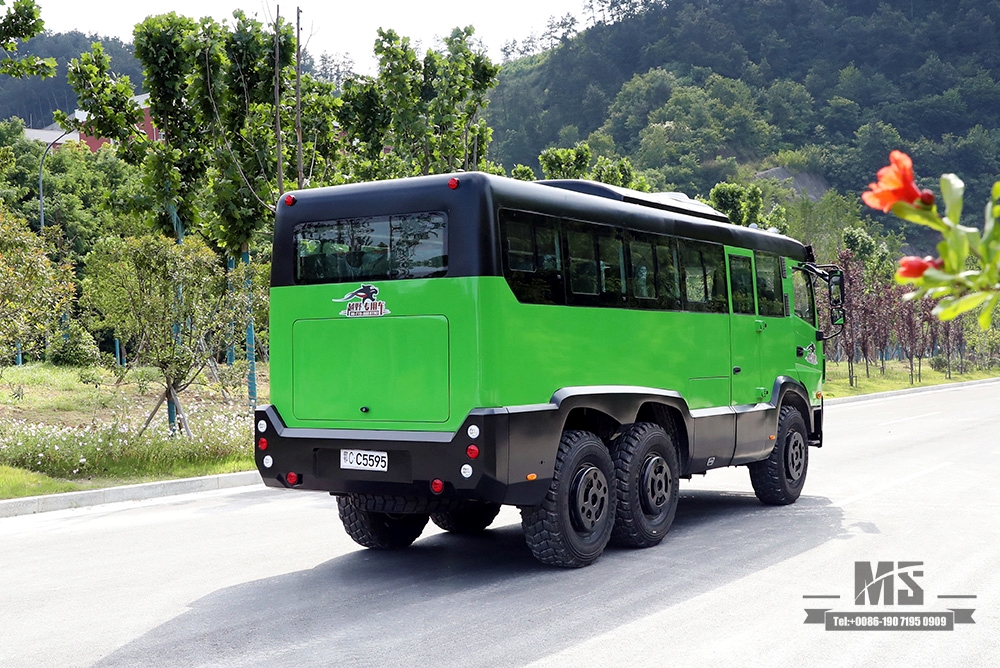 รถบัส 27 ที่นั่ง Dongfeng Six Drive Off-road Bus_6 * 6 All-drive County Bus_260hp Modified Bus ส่งออกยานพาหนะพิเศษ