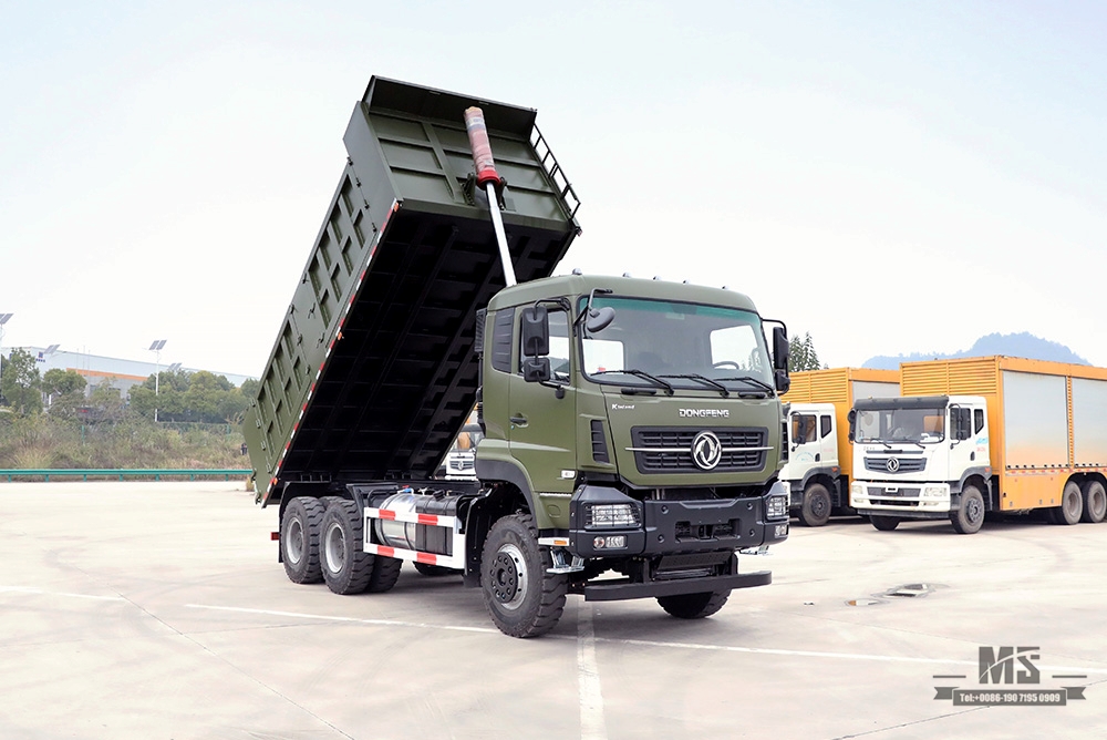 375hp Dongfeng 6*4 รถดัมพ์_Dongfeng 6x4 Flathead Row Half Tipper Truck สำหรับ Sale_Export ยานพาหนะพิเศษ