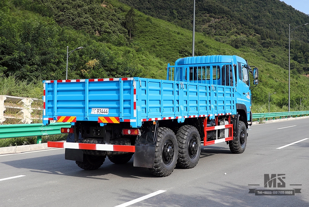 340hp Dongfeng 6*6 Truck_Dongfeng รถหกล้อขับเคลื่อนรถบรรทุกสินค้าหัวแบนพร้อมระบบเบรกน้ำหล่อเย็นถังรถบรรทุกทางไกล_ส่งออกยานพาหนะพิเศษ