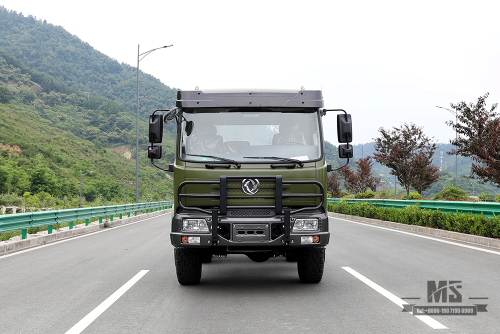 210hp Dongfeng แชสซีขับเคลื่อนหกล้อสำหรับ Sale_6 * 6 Army Green Flathead Head Truck Chassis Coversion ผู้ผลิต_Dongfeng ส่งออกแชสซียานพาหนะพิเศษ
