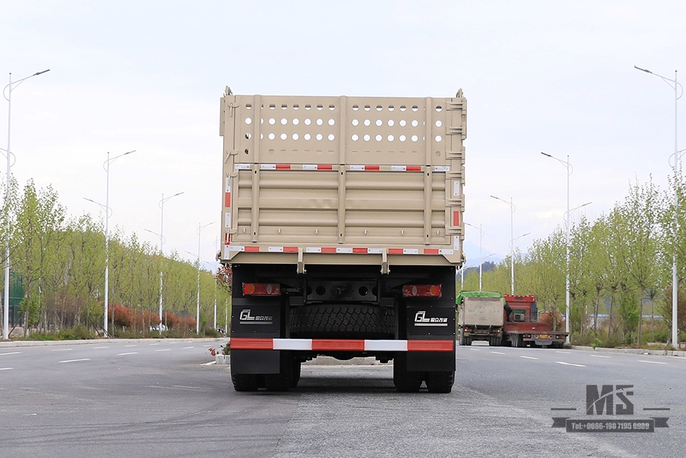 รถขับเคลื่อนหกล้อขนาด 260 แรงม้า Dongfeng Dump Truck_6 * 6 Flat Head Cargo Box Baffle Heightened Tipper Truck Off Road Transport Truck_Export Special Vehicle