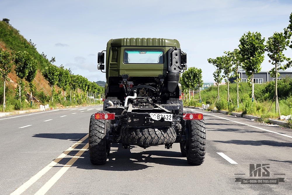 340 แรงม้า Dongfeng 6×6 แชสซีออฟโรด_ขับเคลื่อนหกล้อ Dongfeng หัวแบนแชสซีหนึ่งแถวครึ่งแชสซีรถบรรทุกสินค้า AWD 6*6 ส่งออกยานพาหนะพิเศษ