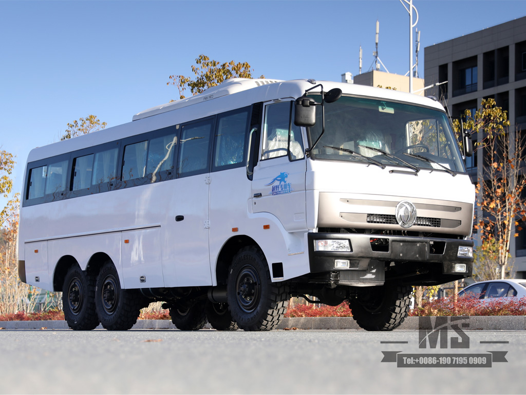 รถโค้ชออฟโรด Dongfeng 6x6 | รถบัสออฟโรด 190 แรงม้า | รถบัสโดยสารของจีน.