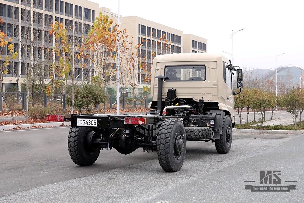 Dongfeng ขับเคลื่อนสี่ล้ออูฐรถบรรทุกสินค้าสีเทาแชสซี_4 * 4 แชสซีรถบรรทุกออฟโรด_รถบรรทุกทางไกลส่งออกแชสซีวัตถุประสงค์พิเศษ