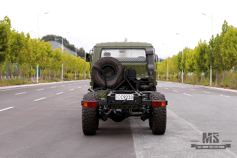 190hp Army Green Dongfeng EQ2102 แชสซีขับเคลื่อนหกล้อ _6 × 6 EQ246 153 Double Row Cab Off Road Chassis_Dongfeng ส่งออกแชสซียานพาหนะวัตถุประสงค์พิเศษ