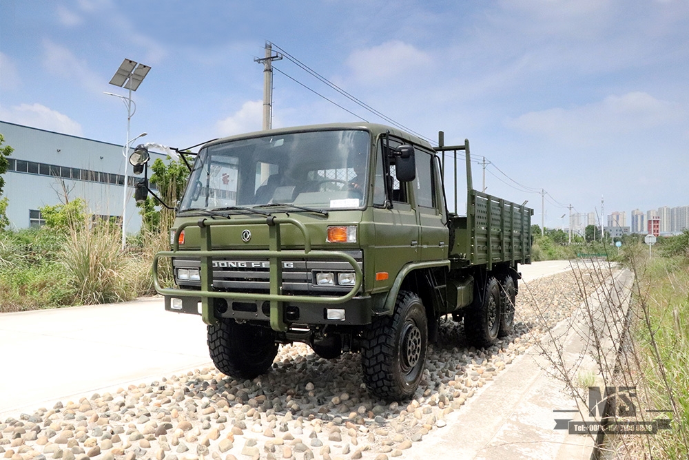 Dongfeng Six Wheel Drive EQ2102 Off Road Truck_6×6 Army Green 3.6T Double Row 153 Cab Cargo Truck รถบรรทุกสำหรับขาย_ส่งออกยานพาหนะพิเศษ