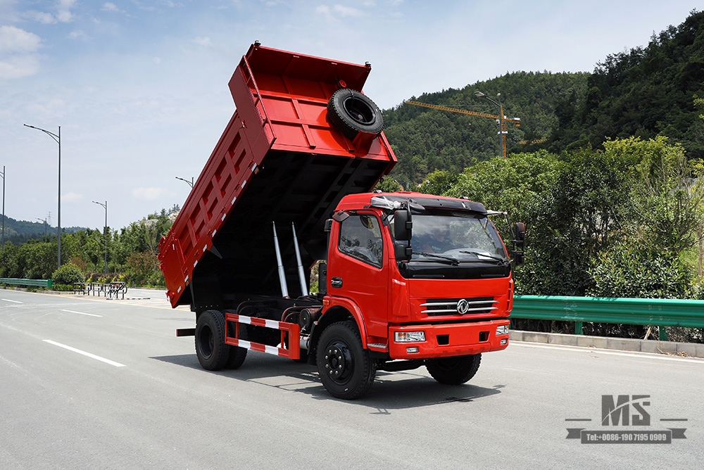Dongfeng 4 × 2 160HP รถดั๊มพ์ขนาดเล็กรถบรรทุก_รถบรรทุกขนาดเล็ก / ซ้าย / ขวา 5T รถบรรทุกขนาดเล็กแถวเดียว_ส่งออกผู้ผลิตการแปลงรถบรรทุกพิเศษ