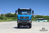 340hp Dongfeng แชสซีรถบรรทุกหกล้อ_Dongfeng 6 * 6 แชสซีรถบรรทุกสินค้าหัวแบนพร้อมระบบเบรกน้ำหล่อเย็นถัง _ ส่งออกแชสซีพิเศษ