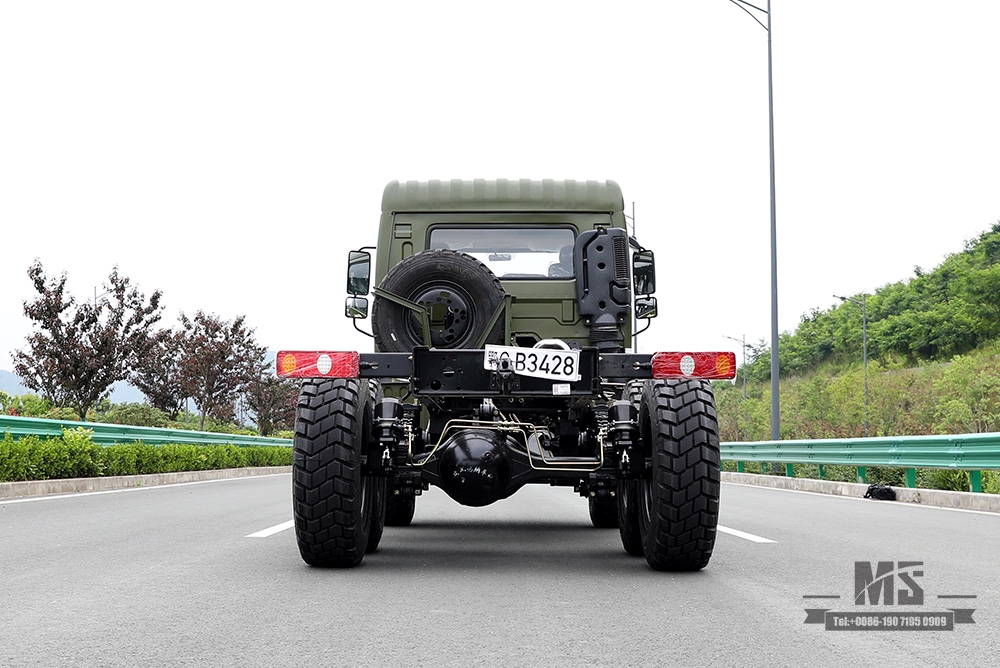 210hp Dongfeng แชสซีขับเคลื่อนหกล้อสำหรับ Sale_6 * 6 Army Green Flathead Head Truck Chassis Coversion ผู้ผลิต_Dongfeng ส่งออกแชสซียานพาหนะพิเศษ