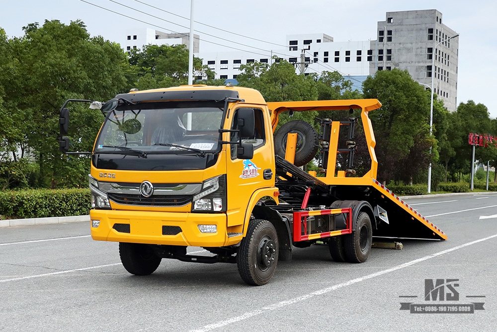 Dongfeng 4*2 Wrecker พร้อม 3 ตัน Semi-floor Clearing Plate Dongfeng Road Rescue Clearance Vehicle ส่งออกรถบรรทุกพ่วงพิเศษ