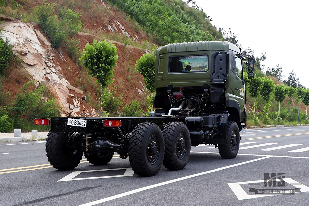 Dongfeng 6×6 Off Road Chassis_Six wheel Drive Dongfeng Flat Head หนึ่งและครึ่งแถวแชสซีรถบรรทุกสินค้า AWD 6*6 ส่งออกยานพาหนะพิเศษ