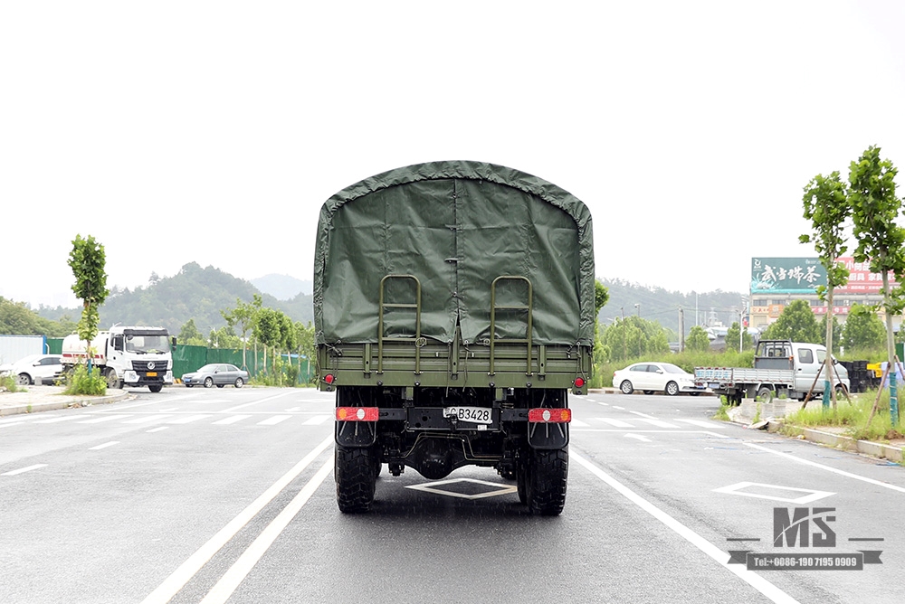 Dongfeng รถบรรทุกขับเคลื่อนหกล้อสำหรับ Sale_6 * 6 Army Green Flathead Truck ผู้ผลิต_Dongfeng 6WD ส่งออกยานพาหนะพิเศษ