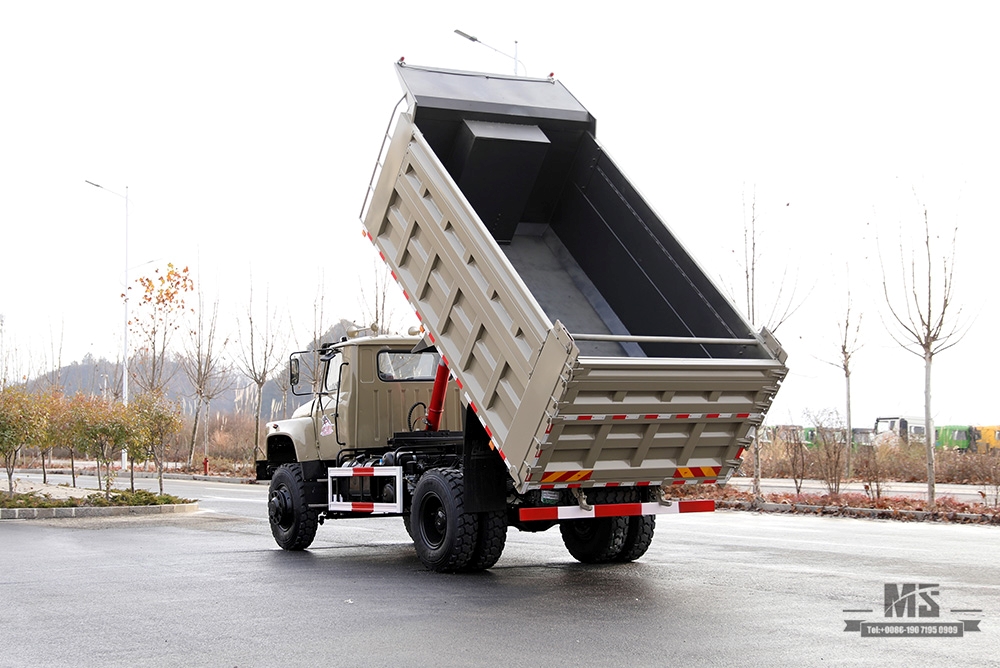 Dongfeng รถขับเคลื่อนสี่ล้อ Dump Truck_240hp Long Head Cab Off-road Tipper Truck_4 * 4 ยานพาหนะวัตถุประสงค์พิเศษส่งออกที่กำหนดเอง