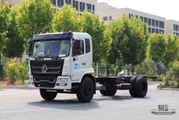 Dongfeng 4 × 2 รถบรรทุกติดเครนแชสซี 266hp ใหม่ Flathead Cabin Row ครึ่งแชสซีพร้อมรถบรรทุกเครนส่งออกแชสซีพิเศษ