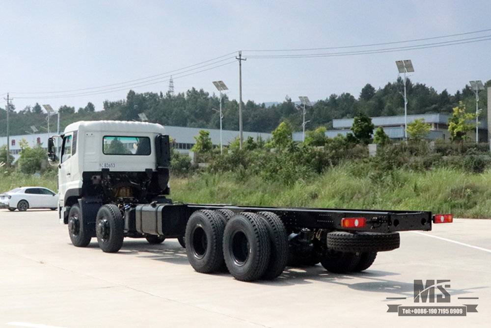 Dongfeng 8*4 แชสซีรถบรรทุกพิเศษ_30 ตันสี่เพลา Dongfeng Heavy-duty Commercial Vehicle Chassis_Export การปรับแต่งและดัดแปลงแชสซีวัตถุประสงค์พิเศษ