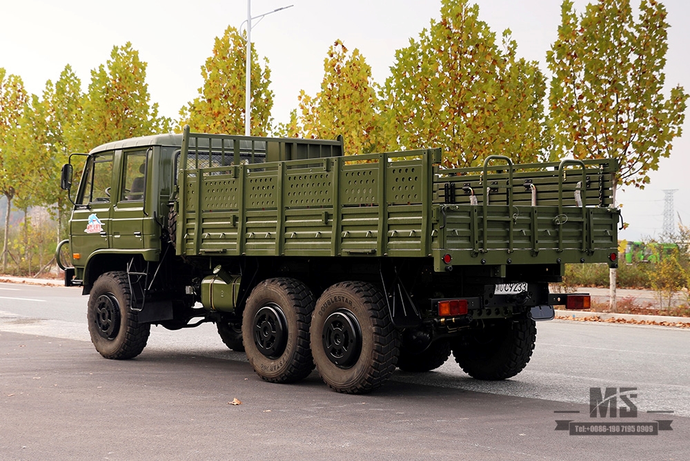 190hp Dongfeng EQ2102 รถบรรทุกขับเคลื่อนหกล้อ _6 × 6 EQ246 153 Double Row Cab Army Green Truck _Dongfeng Truck Export ยานพาหนะวัตถุประสงค์พิเศษ