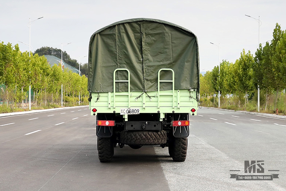 EQ2100E6D Mint Green Dongfeng รถบรรทุกหกล้อขับเคลื่อนออฟโรด_190hp Dongfeng 245 Single Row Pointed Head AWD Cargo Truck_Export Special Purpose Vehicle