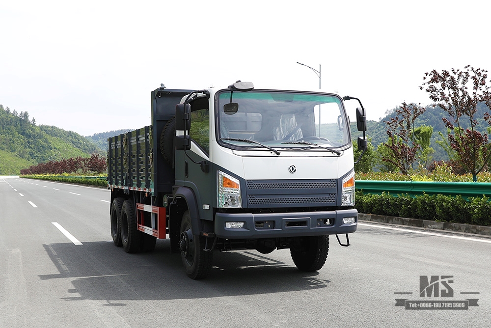 260hp Dongfeng 6*6 รถดั๊มพ์_รถขับเคลื่อนหกล้อแถวเดียวหัวแหลมรถบรรทุกเพื่อการขุดการแปลงผู้ผลิต_ส่งออกยานพาหนะพิเศษ