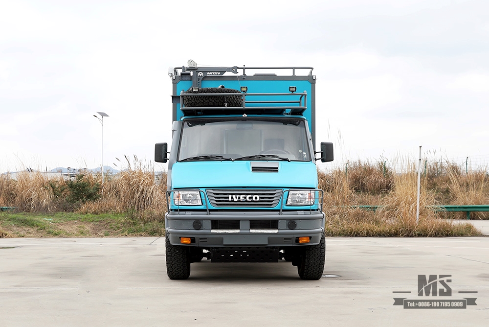 Iveco RV รถขับเคลื่อนสี่ล้อสำหรับสำนักงานเคลื่อนที่_4WD Off-road Touring Caravan สำหรับขาย_4*4 สำนักงานกลางแจ้ง รถ RV แบบกำหนดเองส่งออกยานพาหนะพิเศษ 