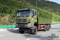 340hp Dongfeng รถขับเคลื่อนหกล้อ Off Road Truck 6 × 6 Dongfeng Flat Head หนึ่งและครึ่งแถวรถบรรทุกขนส่งสินค้า AWD 6 * 6 ส่งออกยานพาหนะพิเศษ