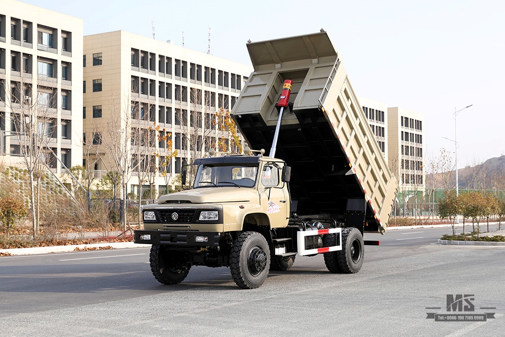 Dongfeng รถขับเคลื่อนสี่ล้อ Dump Truck_240hp Long Head Cab Off-road Tipper Truck_4 * 4 ยานพาหนะวัตถุประสงค์พิเศษส่งออกที่กำหนดเอง