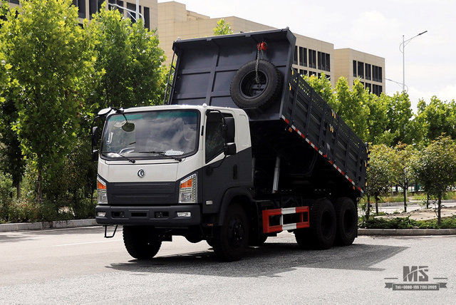 260hp Dongfeng 6*6 รถดัมพ์ _BobCat ขับเคลื่อนหกล้อแถวเดียวรถบรรทุกหัวแบน Tipper Trucks Factory_Export ยานพาหนะพิเศษ