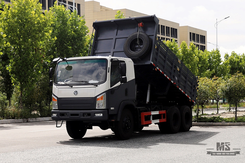 260hp Dongfeng 6*6 รถดัมพ์ _BobCat ขับเคลื่อนหกล้อแถวเดียวรถบรรทุกหัวแบน Tipper Trucks Factory_Export ยานพาหนะพิเศษ