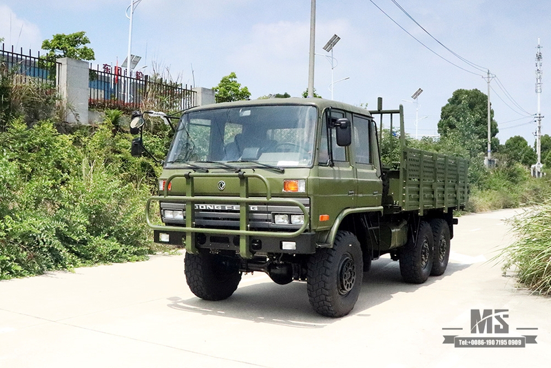 Dongfeng รถหกล้อ EQ2102 Off Road Truck_6×6 Army Green สองแถว 153 Cab Cargo Truck 6WD รถบรรทุกขนส่งสำหรับ Sale_Export ยานพาหนะพิเศษ