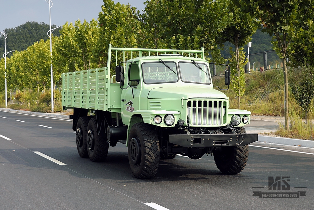 Mint Green Dongfeng รถขับเคลื่อนหกล้อ Off Road Truck_190hp Dongfeng EQ2100 Single Row Pointed Head AWD Transport Vehicle_Export Special Purpose Vehicle 