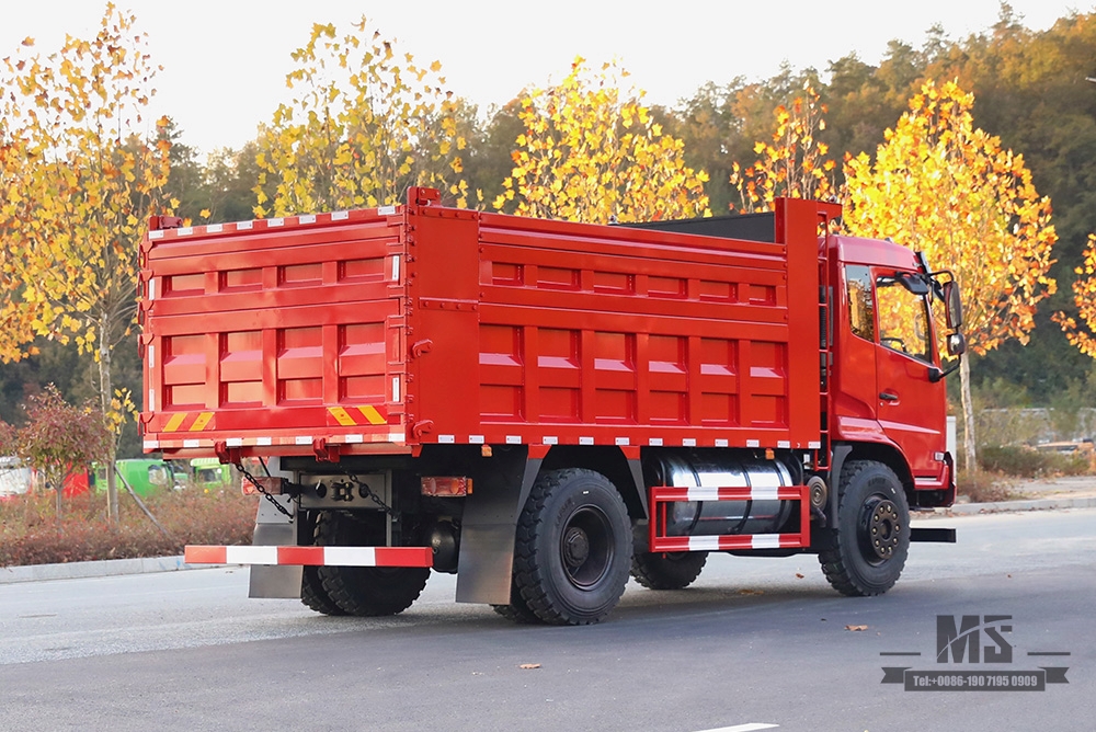 210hp Dongfeng 4*2 Tipper Truck_ Flat Head Row Half Dump Truck Off Road Transport Truck_Export รถพิเศษ