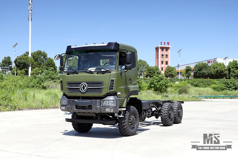 340HP Dongfeng ขับเคลื่อนหกล้อแชสซีพิเศษออฟโรด 6 × 6 แชสซีรถยนต์เชิงพาณิชย์สำหรับงานหนัก 6WD แชสซีรถบรรทุกก่อสร้างแบบกำหนดเอง _ ส่งออกแชสซีรถบรรทุกวัตถุประสงค์พิเศษ