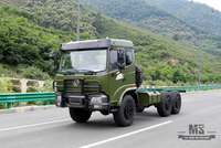 210hp Dongfeng แชสซีขับเคลื่อนหกล้อสำหรับ Sale_6 * 6 Army Green Flathead Head Truck Chassis Coversion ผู้ผลิต_Dongfeng ส่งออกแชสซียานพาหนะพิเศษ