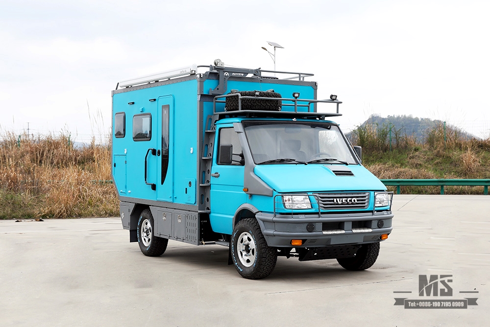 Iveco RV รถขับเคลื่อนสี่ล้อสำหรับสำนักงานเคลื่อนที่_4WD Off-road Touring Caravan สำหรับขาย_4*4 สำนักงานกลางแจ้ง รถ RV แบบกำหนดเองส่งออกยานพาหนะพิเศษ 