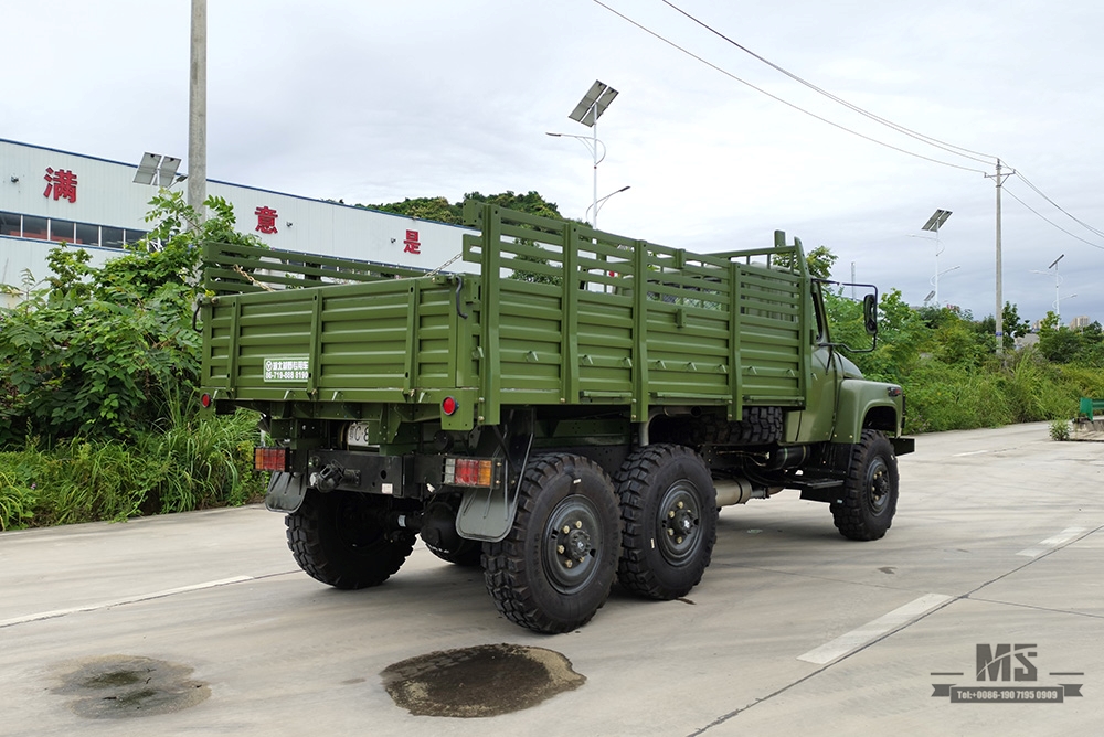 170 แรงม้า EQ2082 Dongfeng รถขับเคลื่อนหกล้อ _6*6 หัวแหลมแถวเดี่ยว รถบรรทุกพิเศษออฟโรด 6×6 แหลม 25Y รถบรรทุกส่งออกยานพาหนะพิเศษ