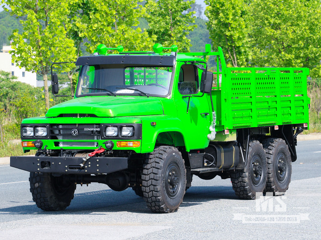6X6 Dongfeng Turquoise EQ2082 รถบรรทุกแบบแถวเดี่ยว 6WD รถบรรทุกออฟโรด