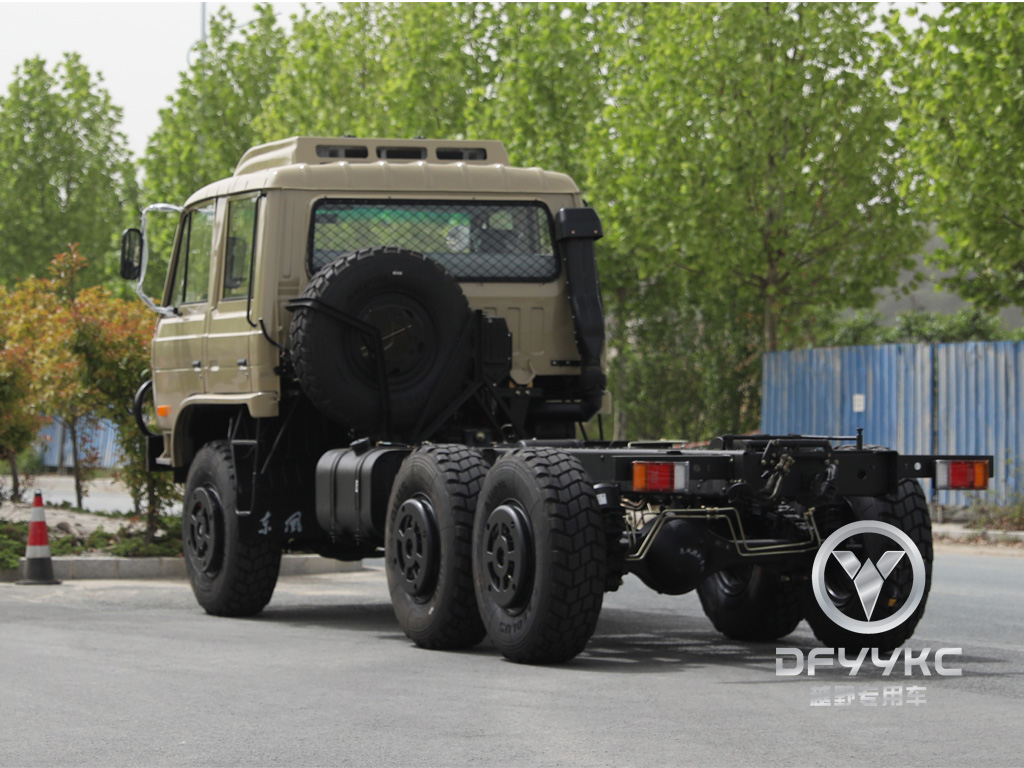 Donggfeng EQ2102N แชสซีรถบรรทุกออฟโรด-ยานพาหนะทะเลทรายสองแถวสองแถว | รุ่นส่งออก เครื่องปรับอากาศด้วยผ้าใบกันน้ำ