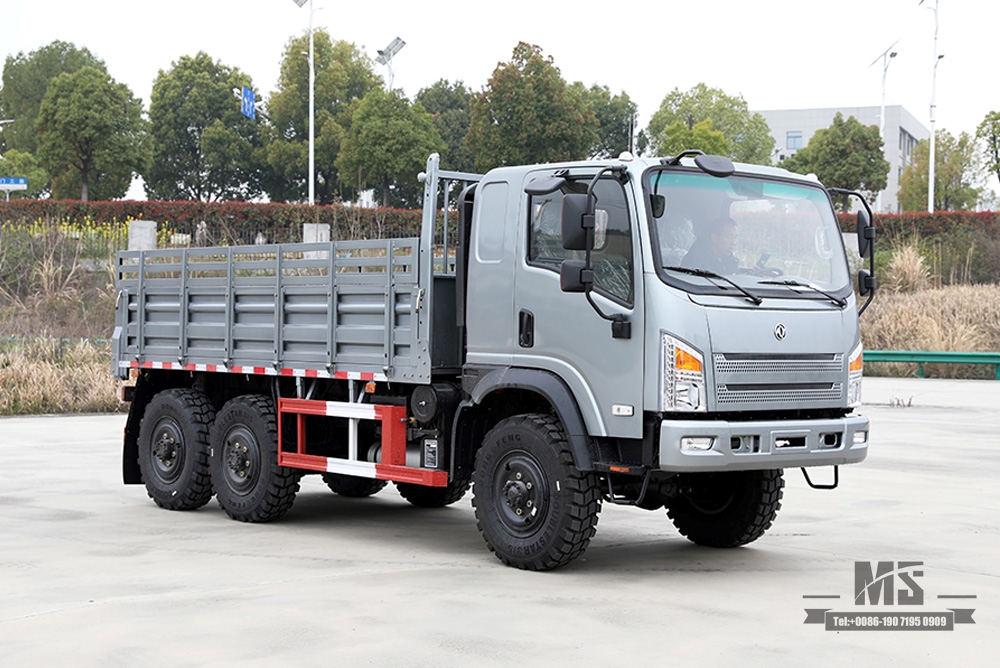 Dongfeng ขับเคลื่อนหกล้อไดรฟ์ AWD หัวแบนการกำหนดค่า _6 × 6 190HP ผู้ผลิตรถบรรทุกเบาออฟโรด _6 * 6 ส่งออกใบเสนอราคายานพาหนะพิเศษ