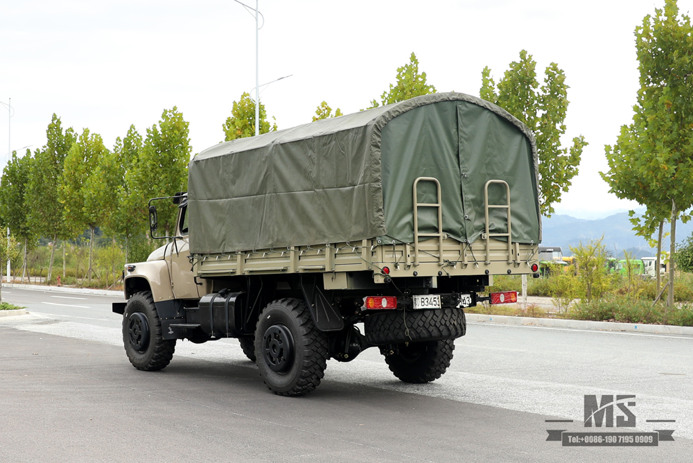 4*4 Dongfeng Cargo Truck_190 แรงม้า รถบรรทุกออฟโรดหัวยาว 2.5T พร้อมกว้านและเสาผ้าใบกันน้ำ_ผู้ผลิตรถบรรทุกขับเคลื่อนสี่ล้อส่งออกยานพาหนะวัตถุประสงค์พิเศษ