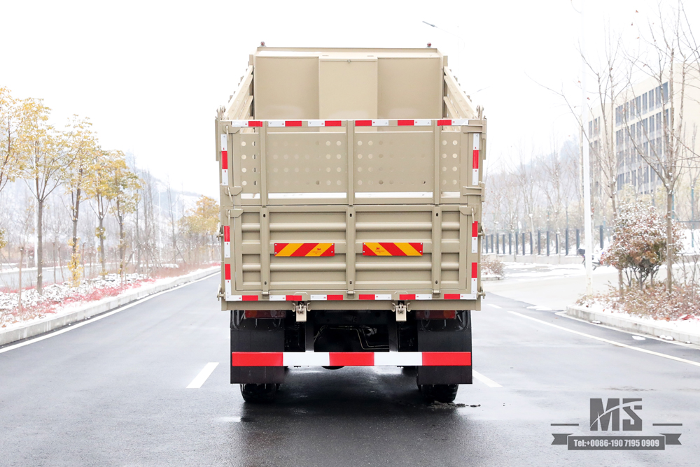 6×6 Camel Grey Dongfeng Six Wheel Drive Dump Truck_Flat Head Cargo Box Baffle Heightened Tipper Truck Conversion Factory_Export รถพิเศษ