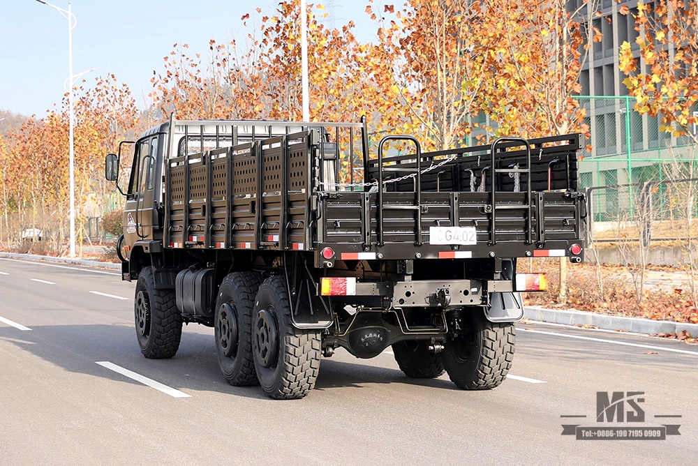 Dongfeng รถหกล้อ EQ2102 Truck_190 HP 3.5T สามเพลารถหกล้อสีดำ Off-road Cargo Truck_รถขับเคลื่อนสี่ล้อ EQ2102G ส่งออกยานพาหนะวัตถุประสงค์พิเศษ