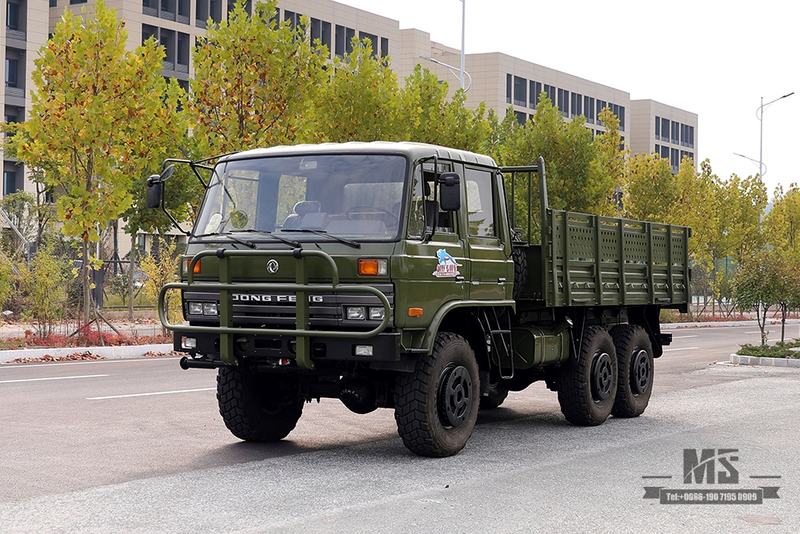 190hp Dongfeng EQ2102 รถบรรทุกขับเคลื่อนหกล้อ _6 × 6 EQ246 153 Double Row Cab Army Green Truck _Dongfeng Truck Export ยานพาหนะวัตถุประสงค์พิเศษ