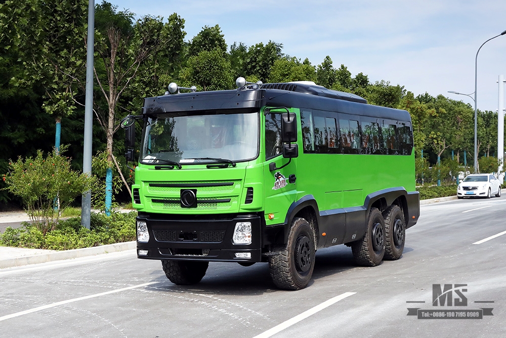 รถบัส 27 ที่นั่ง Dongfeng Six Drive Off-road Bus_6 * 6 All-drive County Bus_260hp Modified Bus ส่งออกยานพาหนะพิเศษ