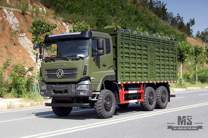 340 แรงม้า Dongfeng 6×6 รถบรรทุกออฟโรด รถขับเคลื่อนหกล้อ Dongfeng หัวแบน หนึ่งแถวครึ่ง ตู้คอนเทนเนอร์สูง รถบรรทุกสำหรับงานหนัก รถบรรทุกสินค้า ยานพาหนะ AWD 6*6 ยานพาหนะพิเศษส่งออก